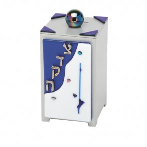 Glass/Metal Tzedukah Box