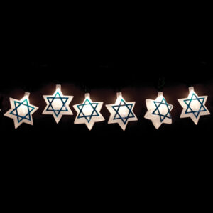 Star of David Hanging Electric Lights