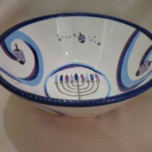 Chanukah Ribbons - Chanukah Serving Bowl