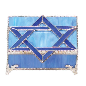 Blue Glass Star of David Jewelry Box