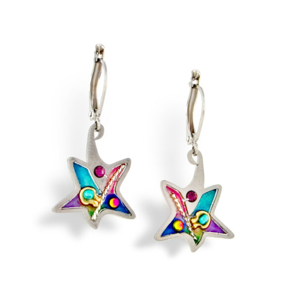 Modern Star of David Earrings