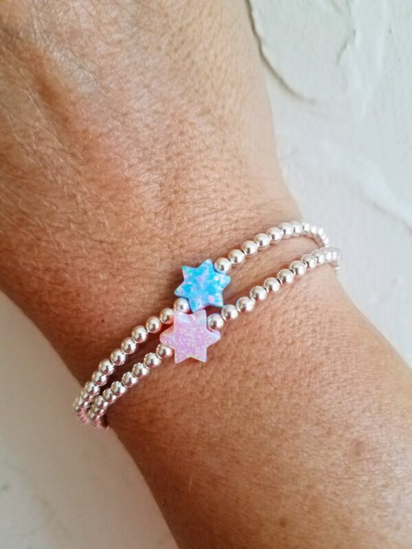 Opal Star of David Beaded Bracelet