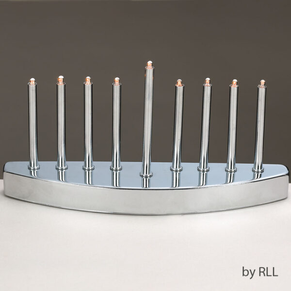 Low Voltage Silvertone Menorah