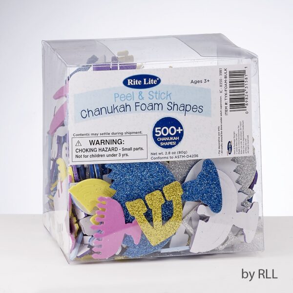 500+ Peel & Stick Chanukah Foam Shapes, Including Glitter Shapes!