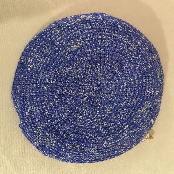 Blue Knit Kippah