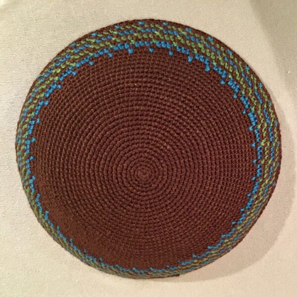 Brown Knit Kippah
