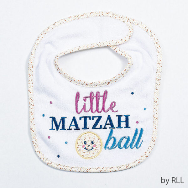 Embroidered Bib "Little Matzah Ball"